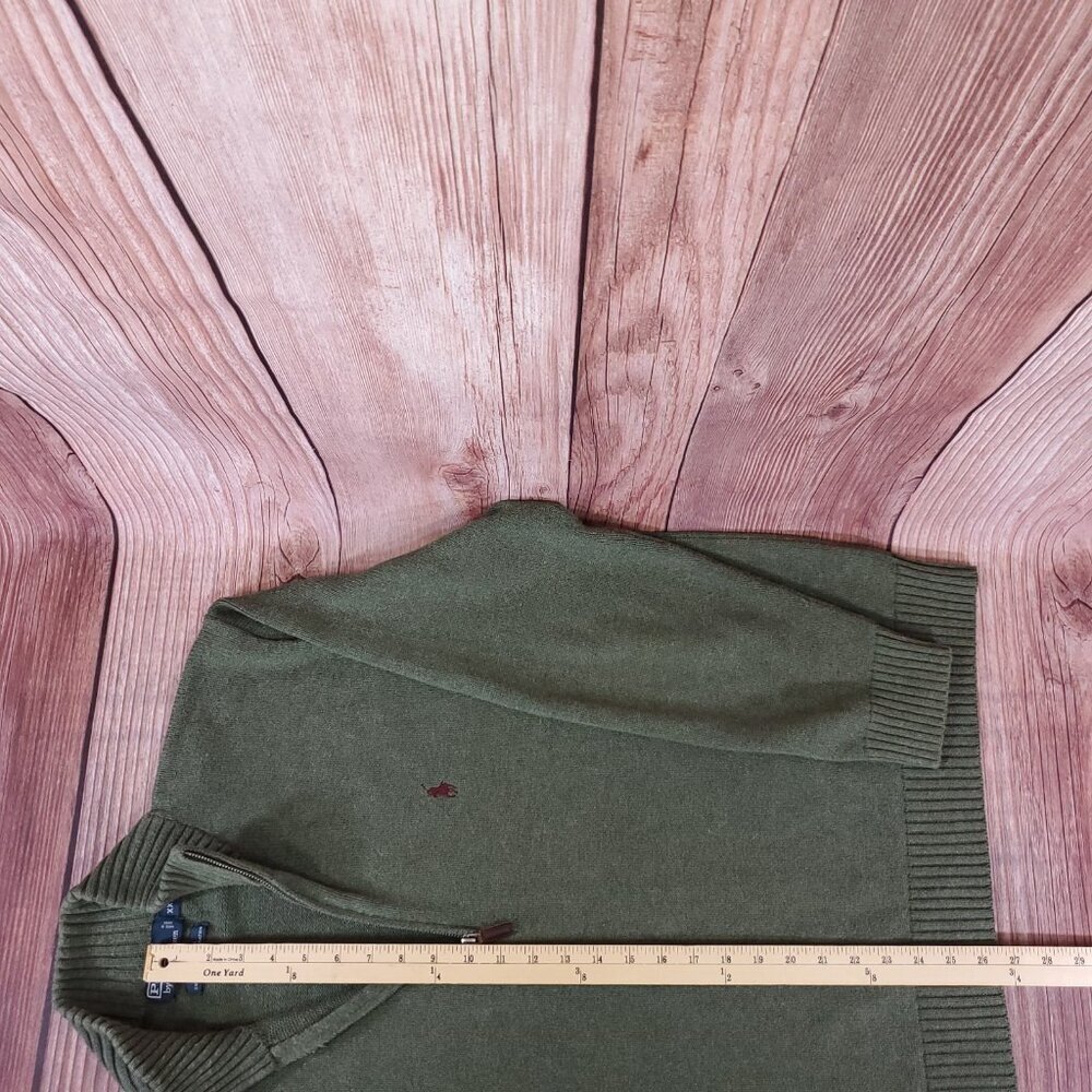 Vintage Polo by Ralph Lauren Mens XXL 1/4 Zip Pullover Sweater Mock Neck Pony - Picture 15 of 15